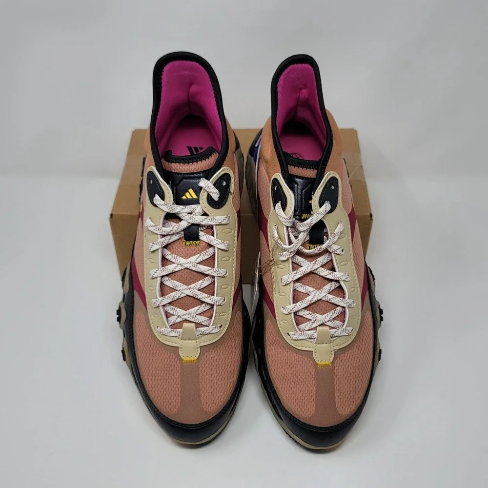 Adidas Adicross Hi Golf Shoes Mens 9 Womens 10 Brown Pink GV9780 Spikeless Boots